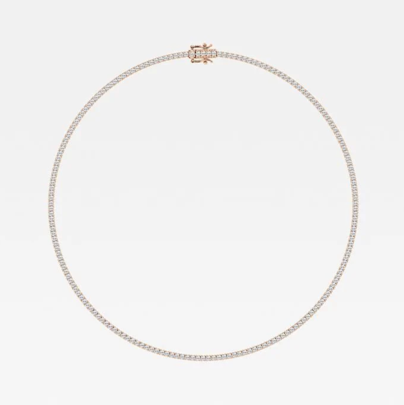 10.50 Ct Round Lab Grown Diamond Four Prong Tennis Necklace