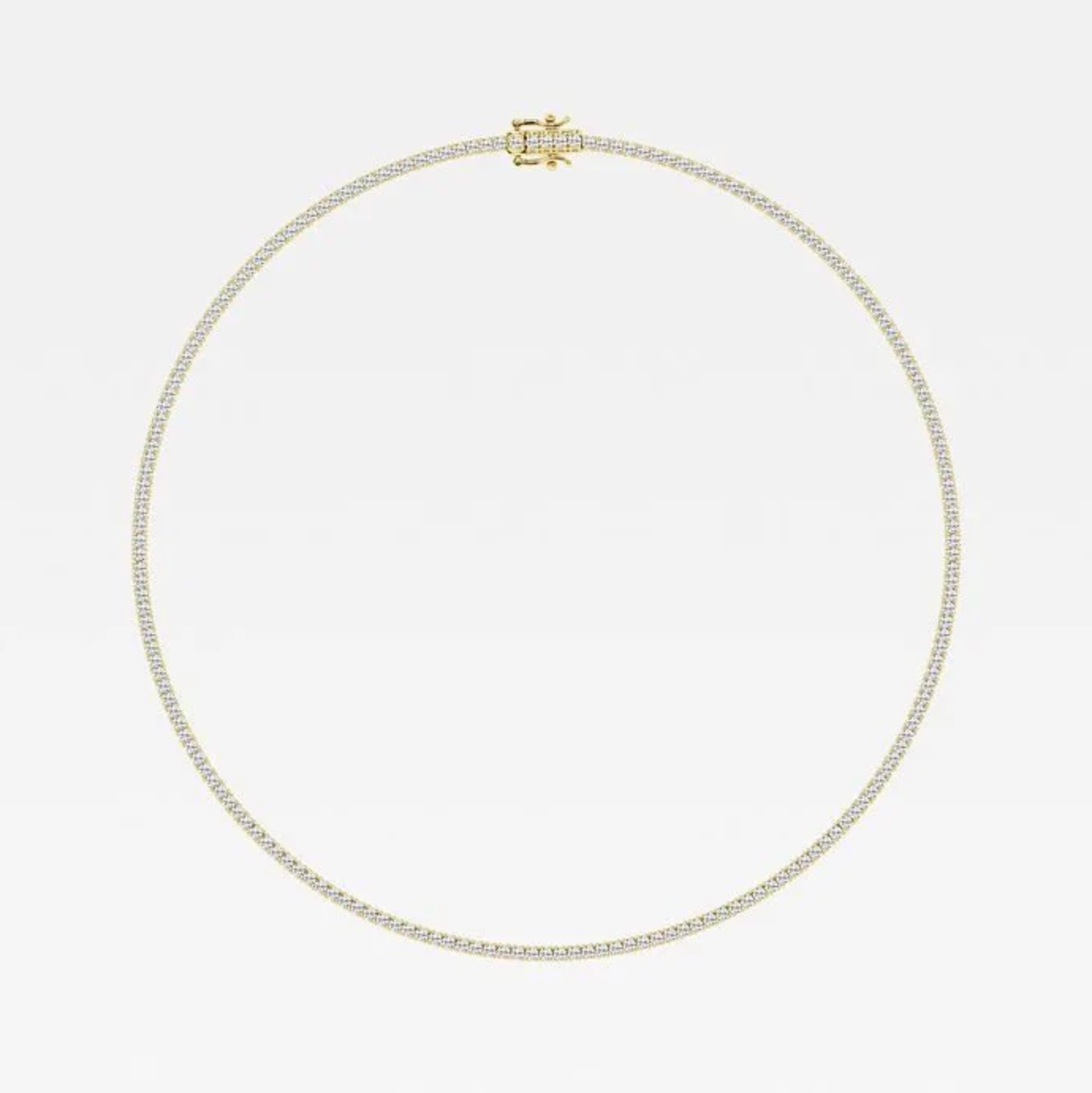 12.50 Ct Round Lab Grown Diamond Four Prong Tennis Necklace