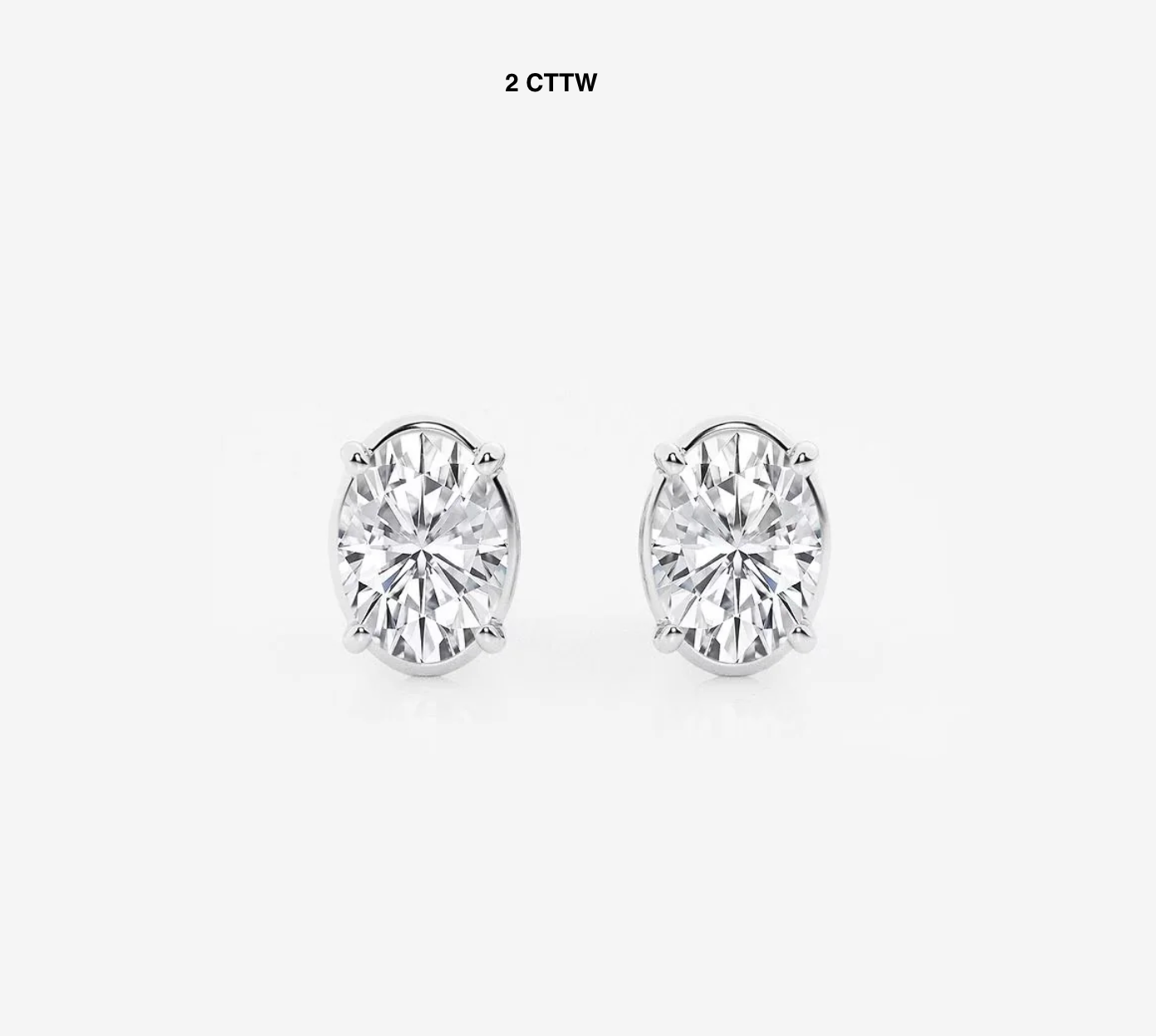 Oval Cut Lab Diamond Studs