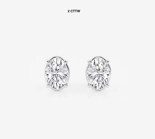 Oval Cut Lab Diamond Studs