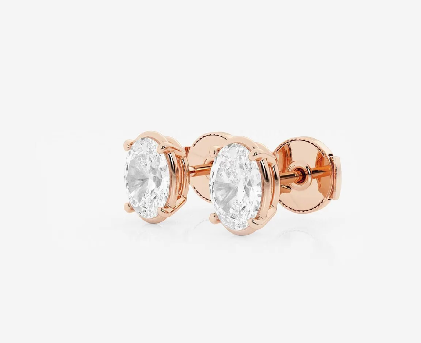 Oval Cut Lab Diamond Studs