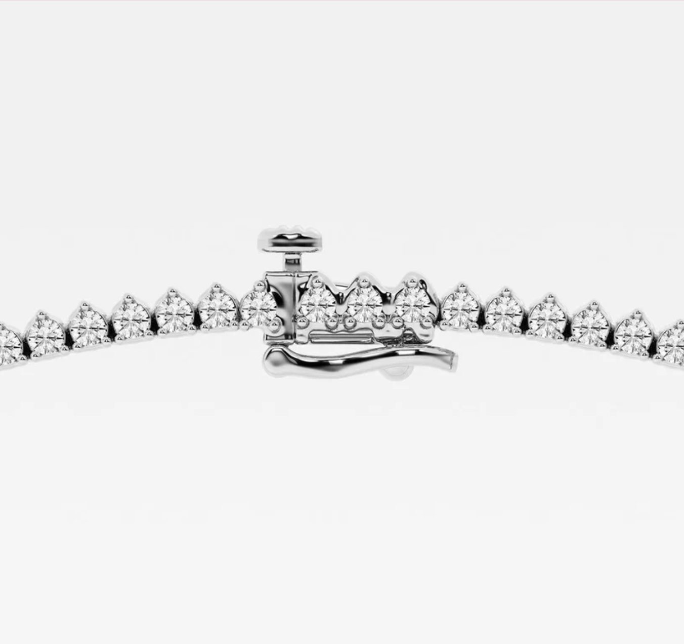 12 CTTW Round Lab Diamond Graduated Riviera Tennis Necklace
