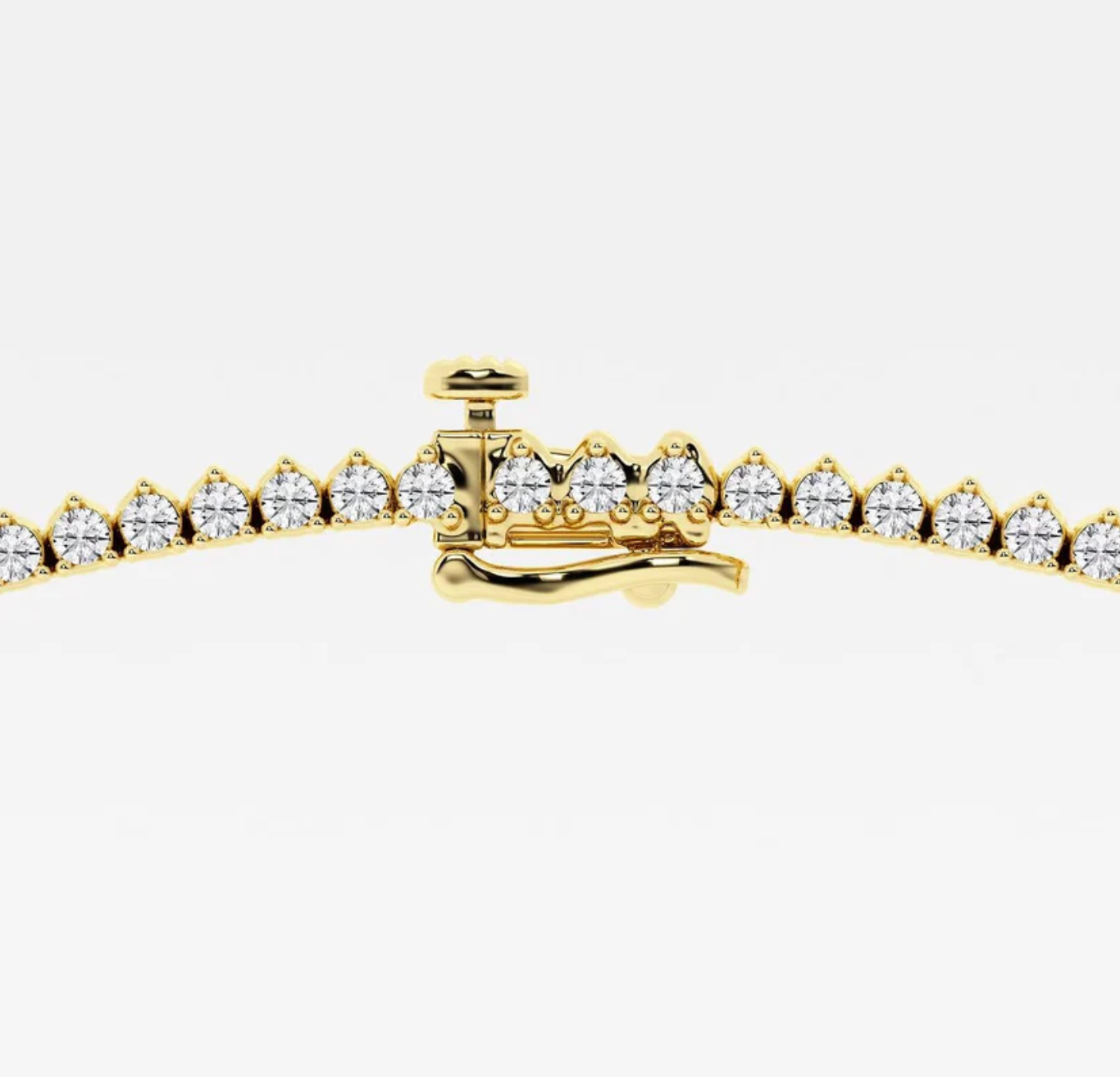 12 CTTW Round Lab Diamond Graduated Riviera Tennis Necklace