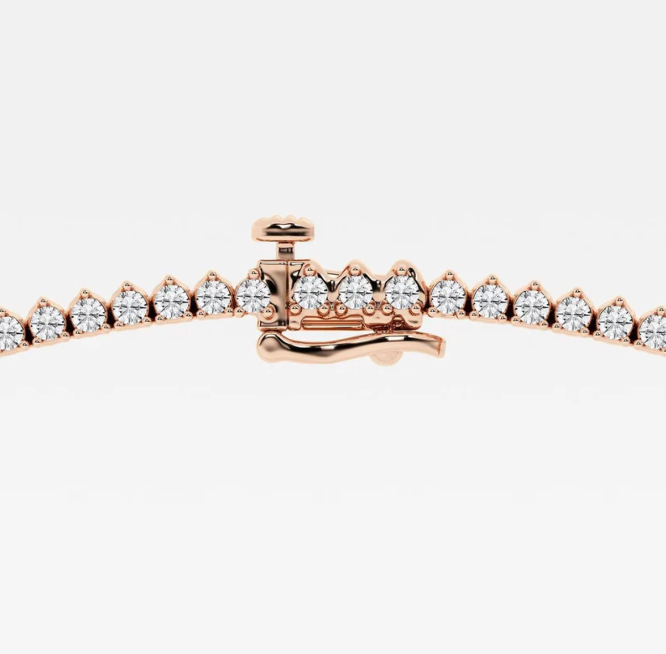 12 CTTW Round Lab Diamond Graduated Riviera Tennis Necklace