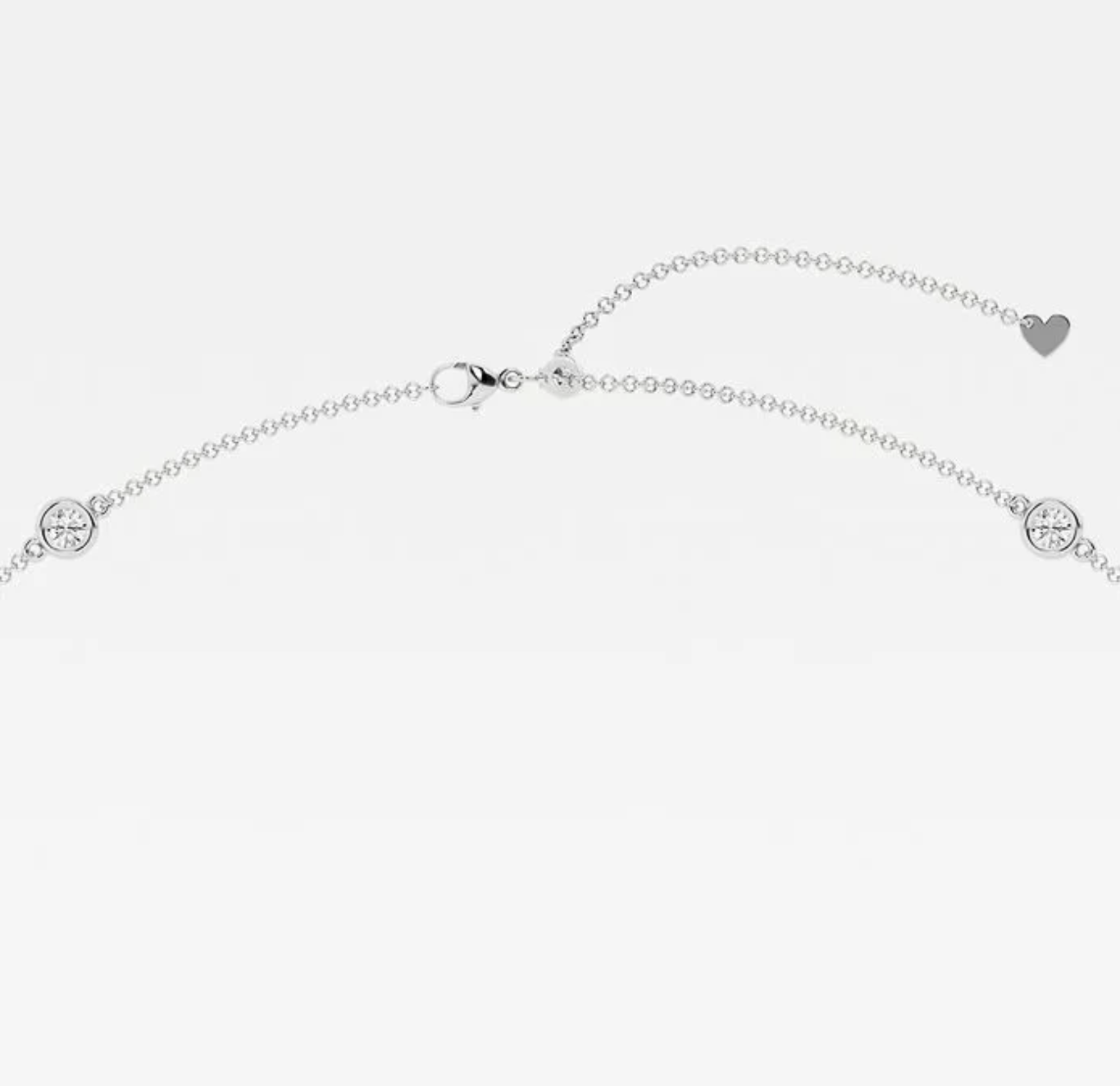 2 CTTW Round Lab Diamond Bezel Necklace