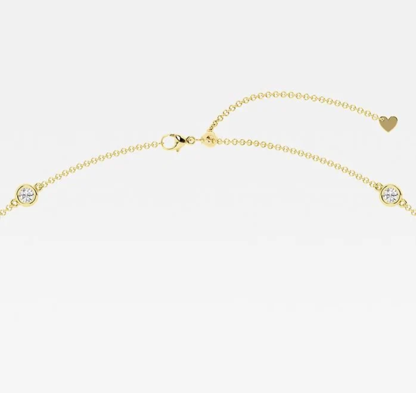 2 CTTW Round Lab Diamond Bezel Necklace
