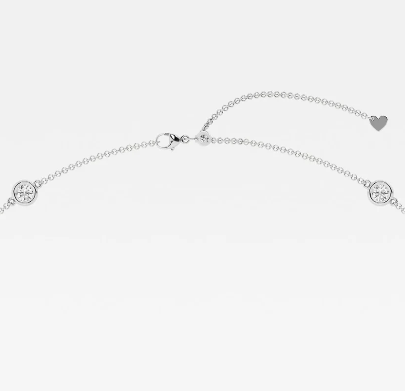 3 CTTW Round Lab Diamond Bezel Necklace
