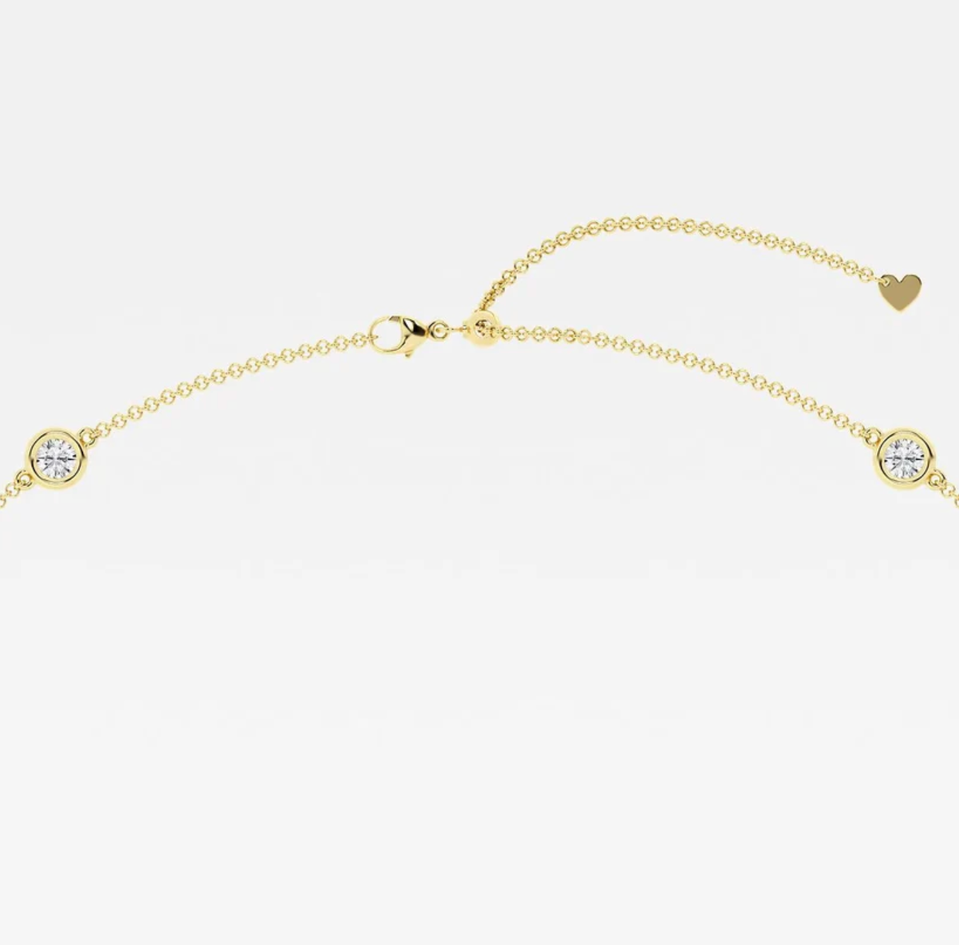 3 CTTW Round Lab Diamond Bezel Necklace
