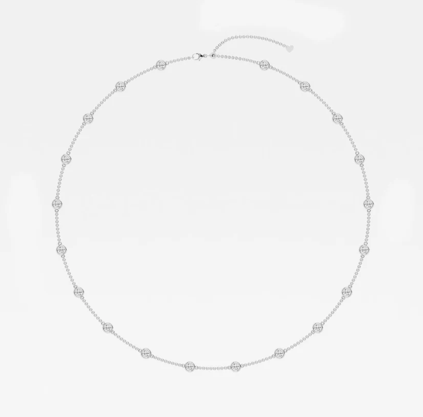 4 CTTW Round Lab Diamond Bezel Necklace