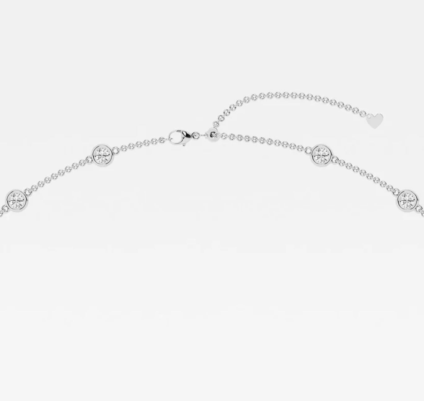 4 CTTW Round Lab Diamond Bezel Necklace