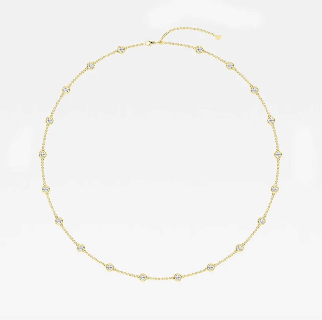 4 CTTW Round Lab Diamond Bezel Necklace