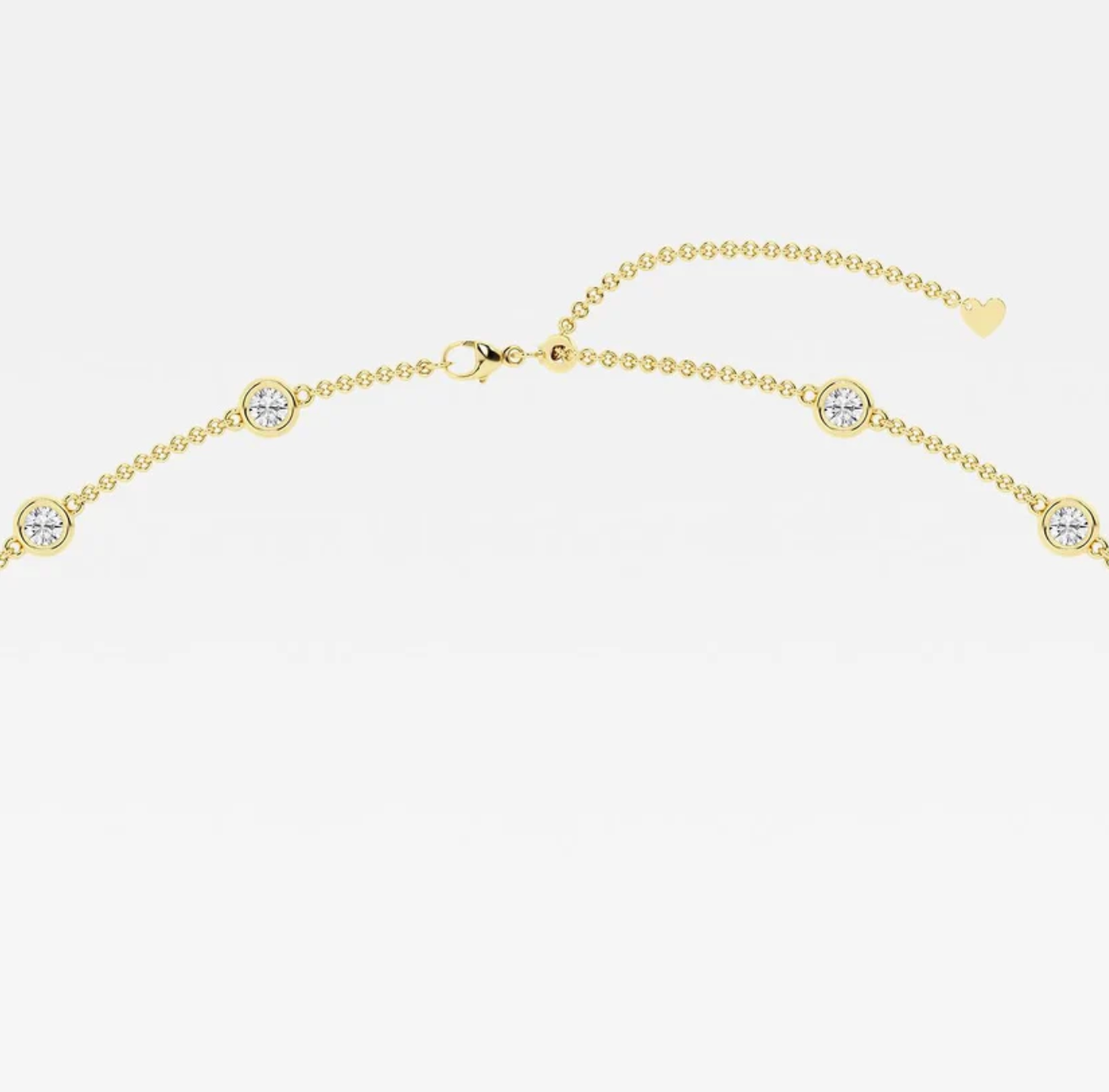 4 CTTW Round Lab Diamond Bezel Necklace