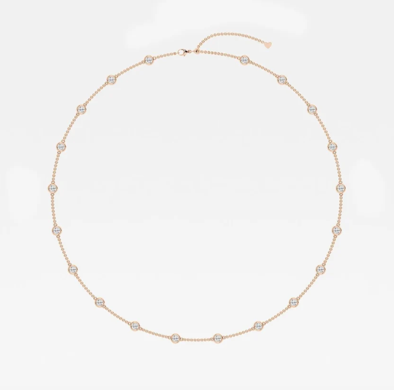 4 CTTW Round Lab Diamond Bezel Necklace