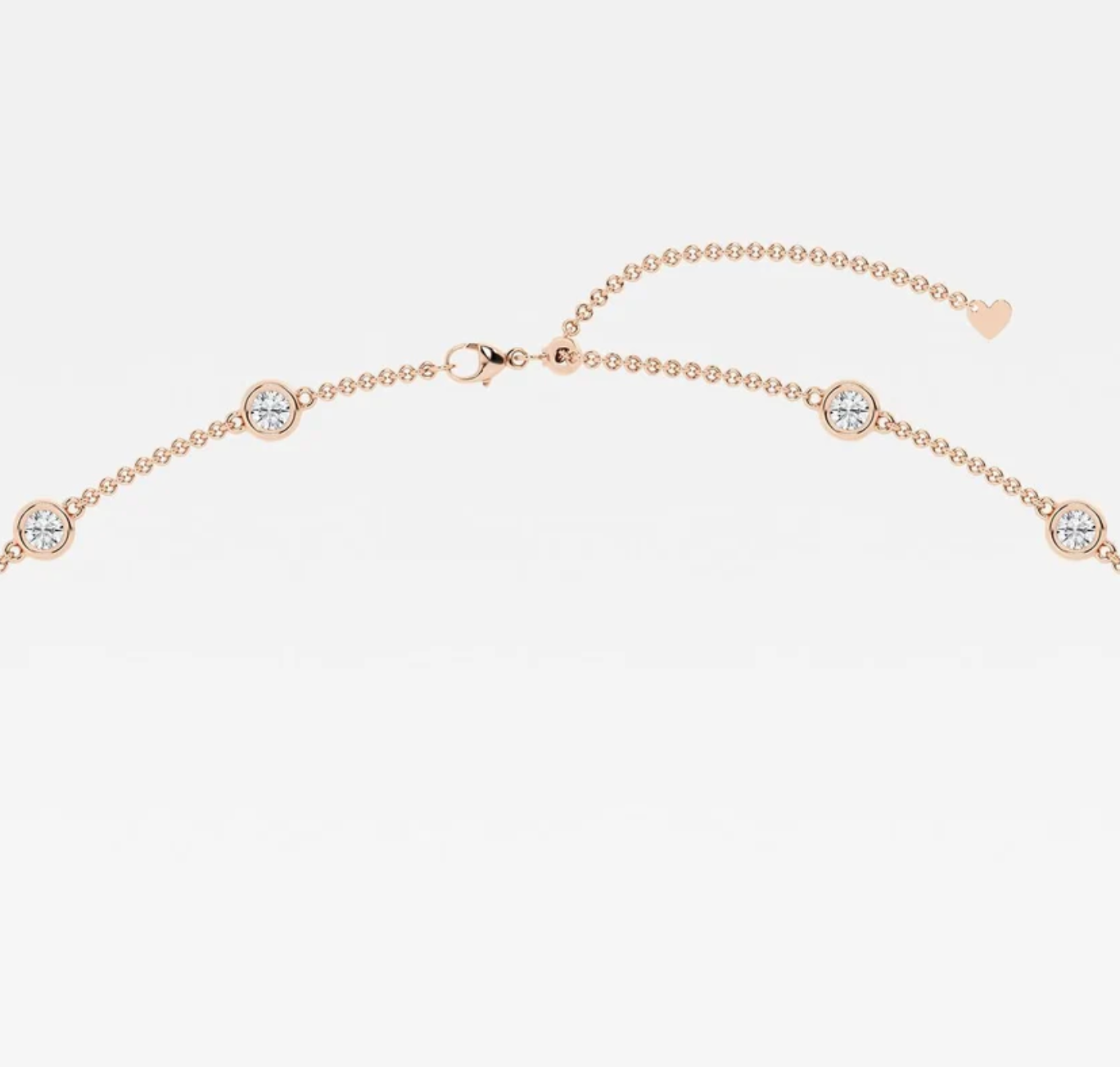 4 CTTW Round Lab Diamond Bezel Necklace