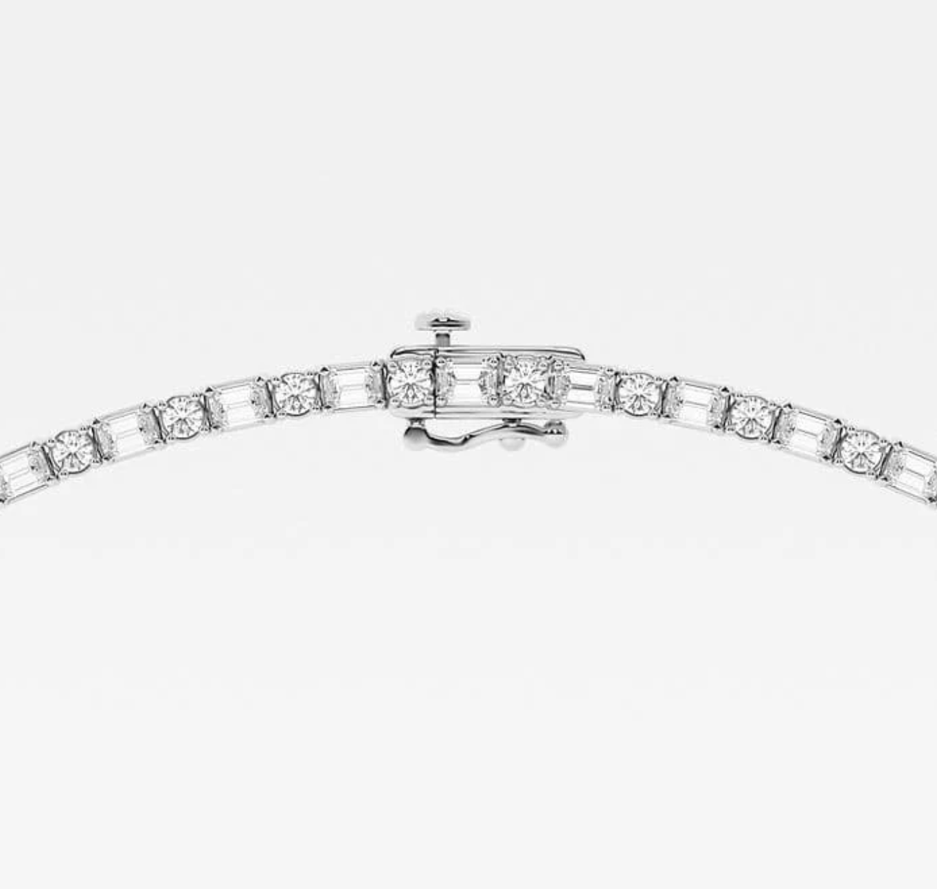 15.00 Ct Emerald Alternating Round Lab Diamond Tennis Necklace