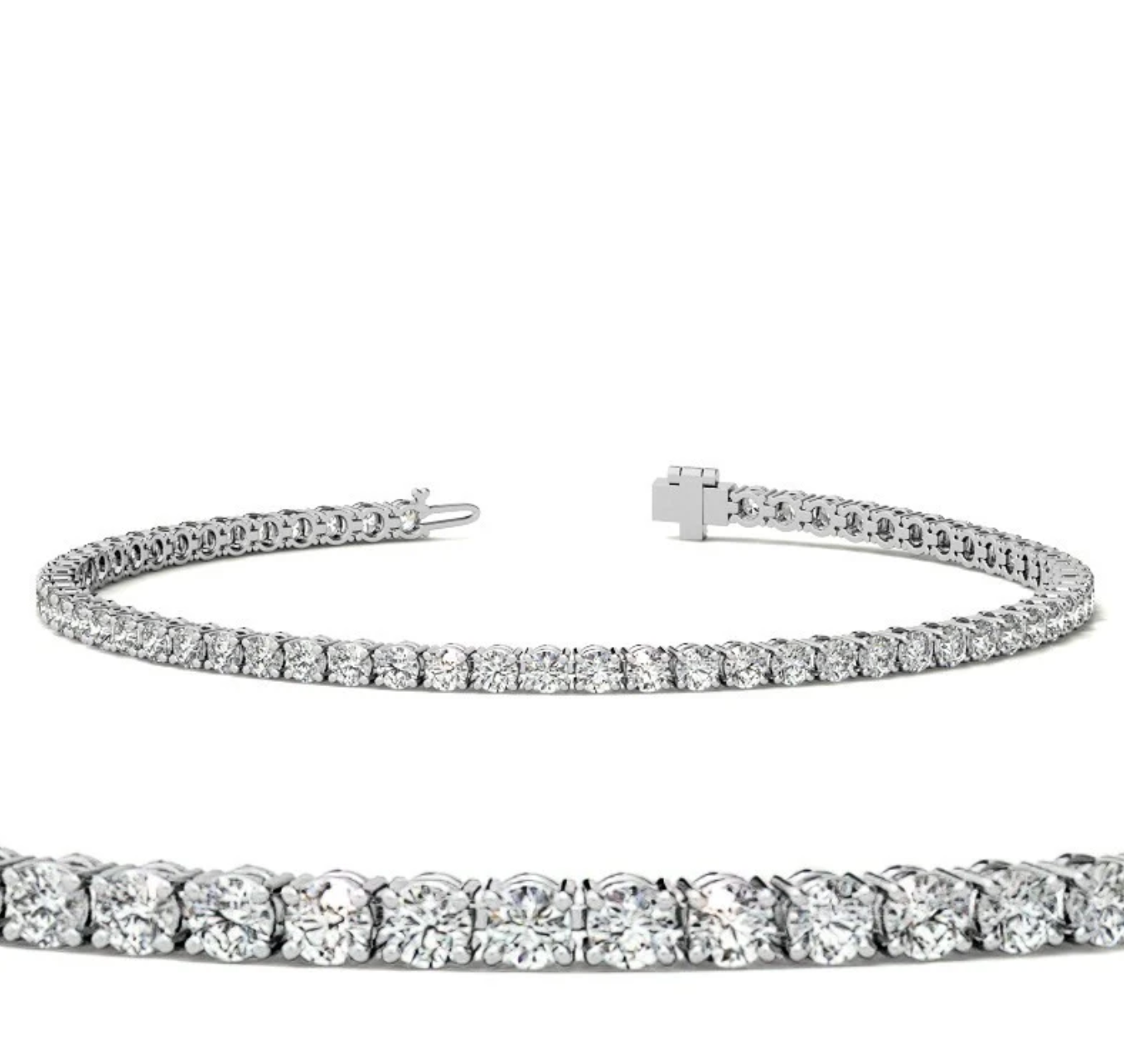 5.55 Ct 4 Prong Classic Tennis Bracelet