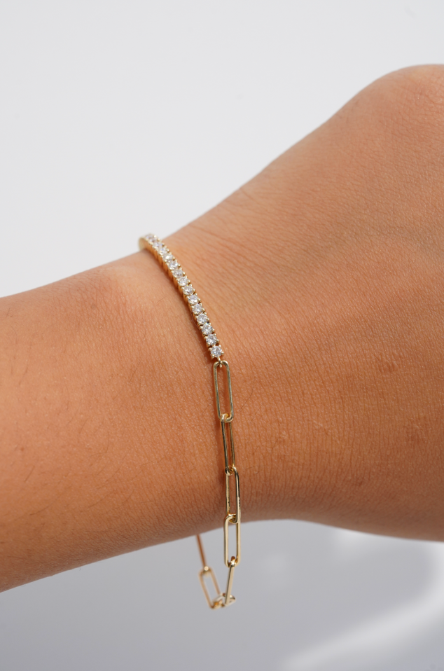 Paperclip Tennis Bracelet