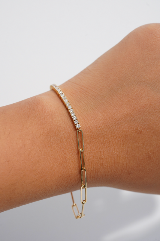 Paperclip Tennis Bracelet