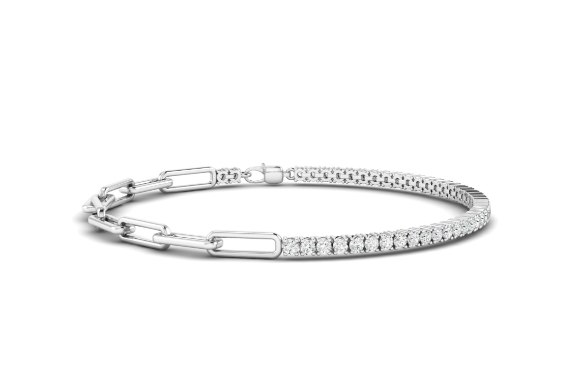 Paperclip Tennis Bracelet