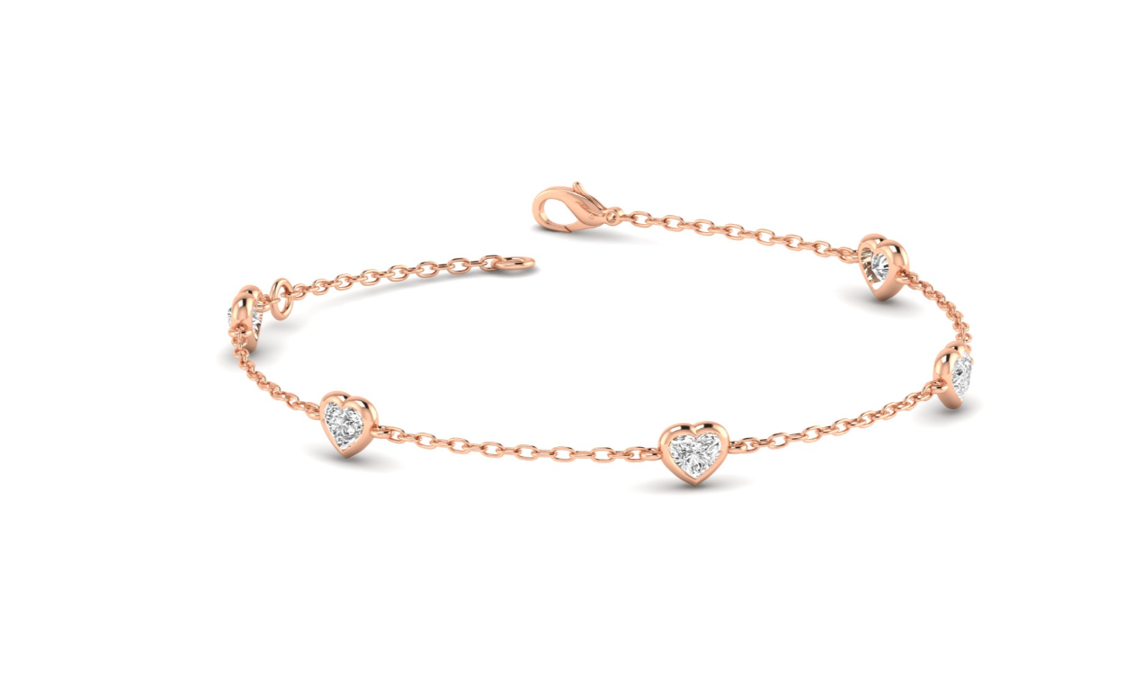 Bezel Heart Bracelet