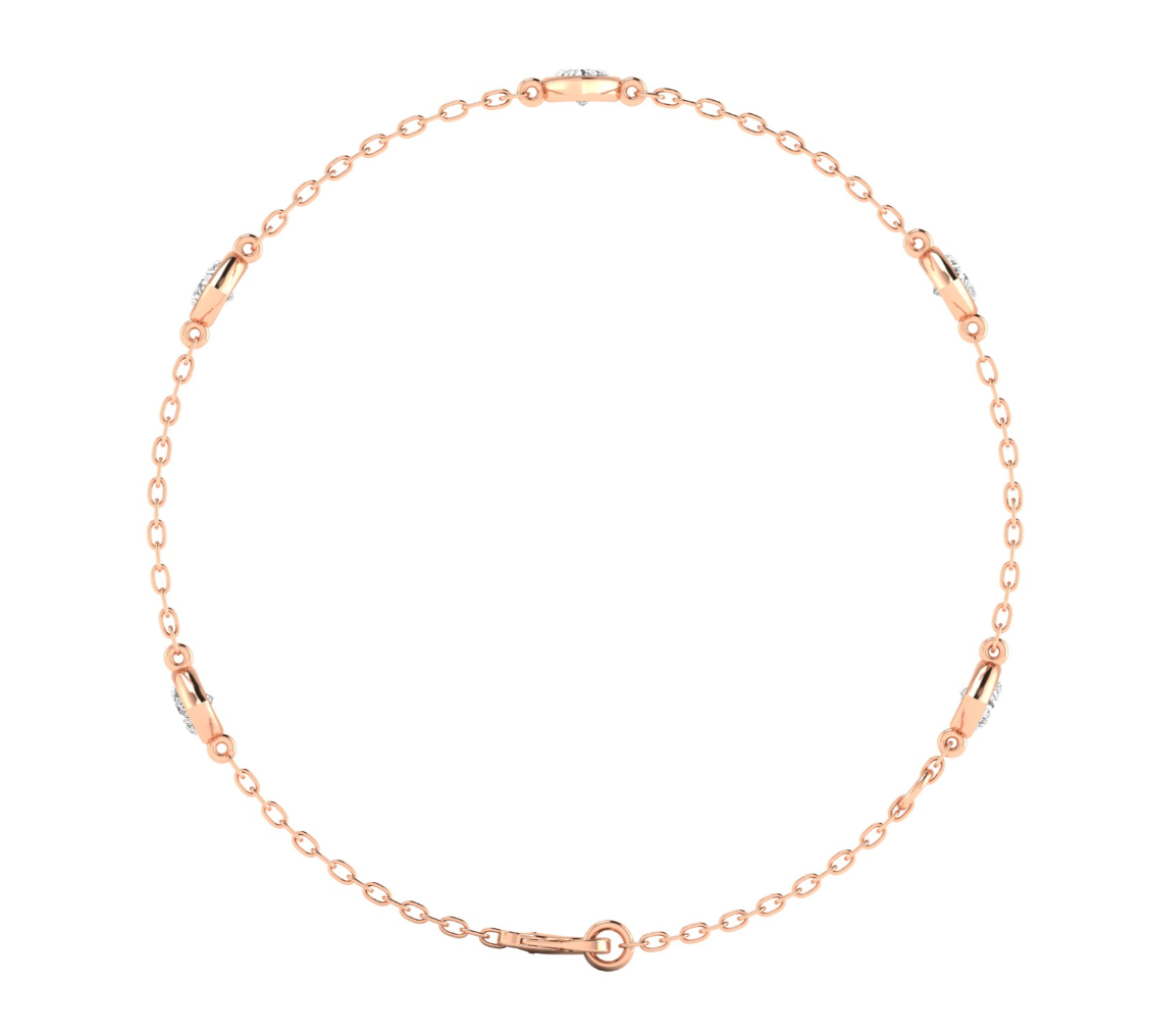 Bezel Heart Bracelet