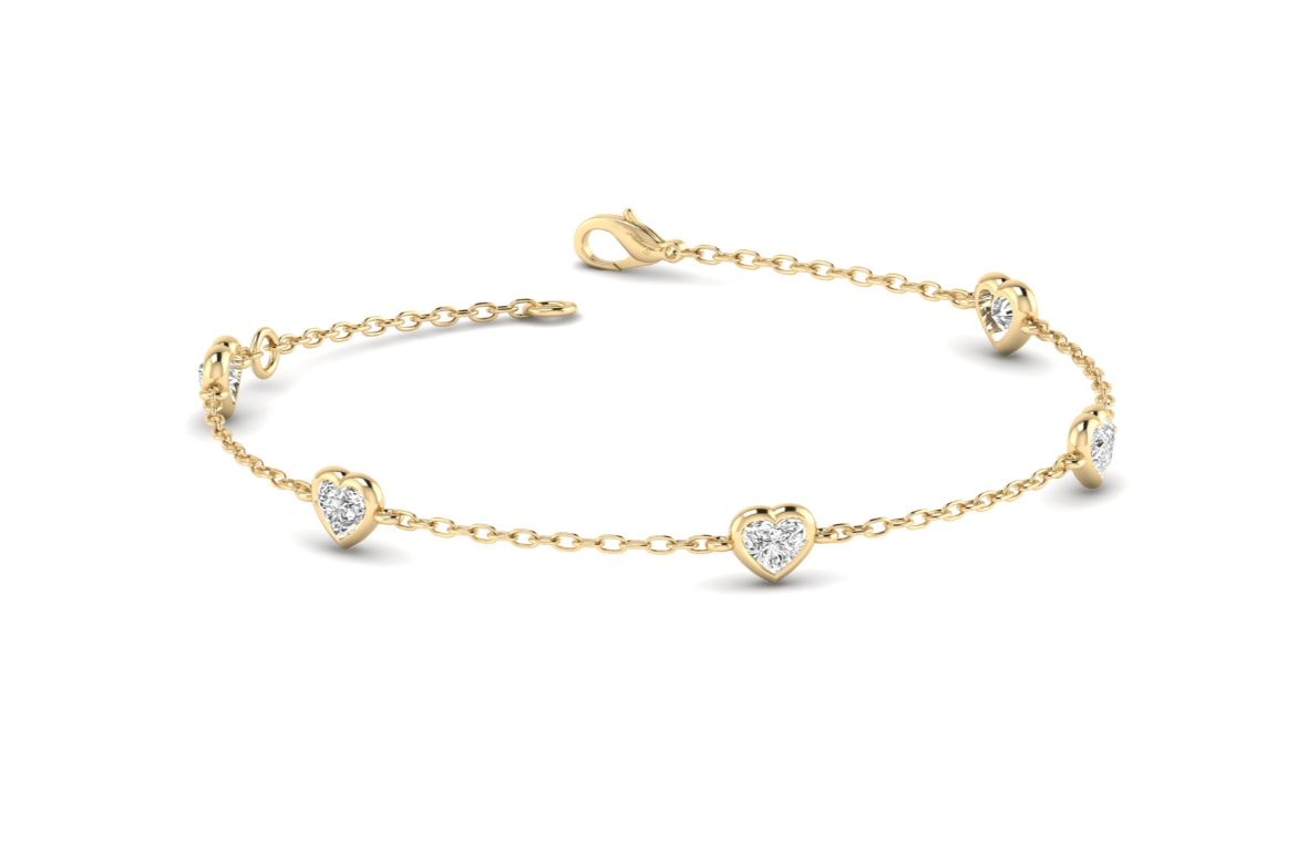 Bezel Heart Bracelet