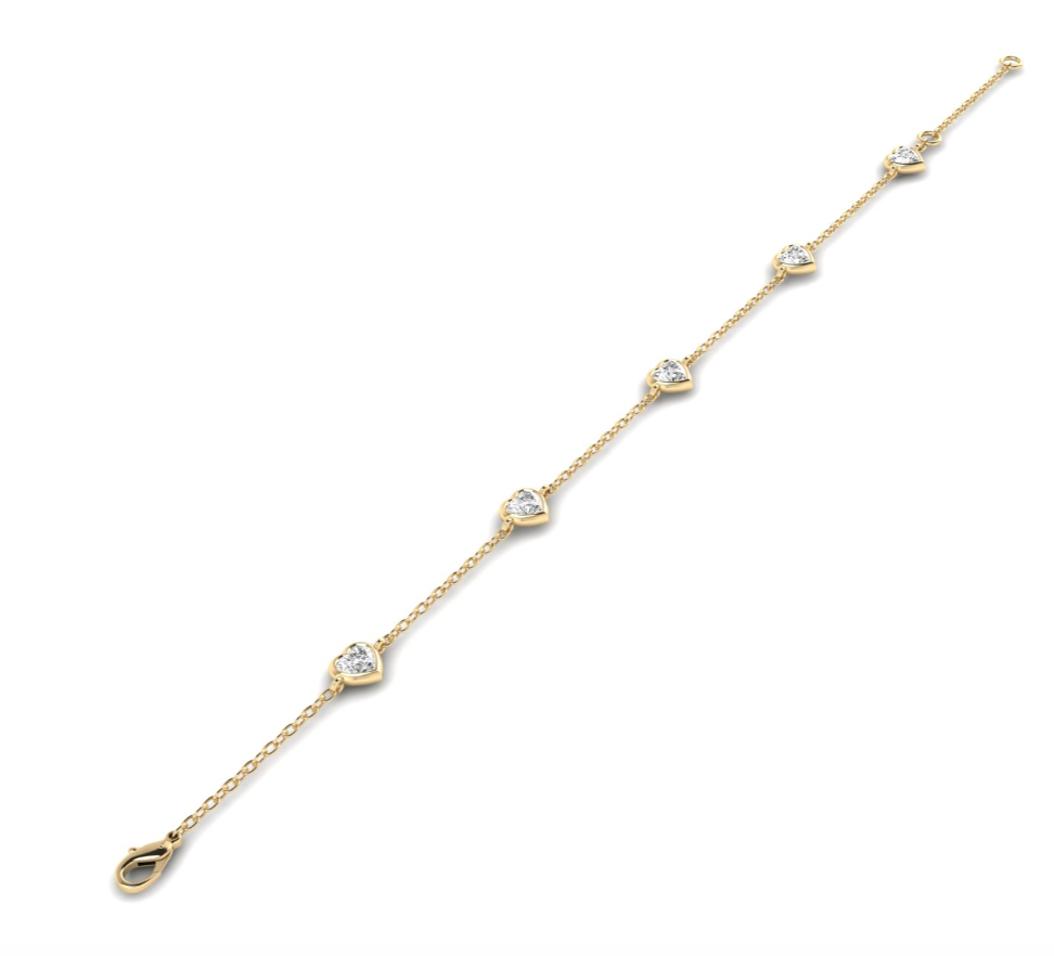 Bezel Heart Bracelet