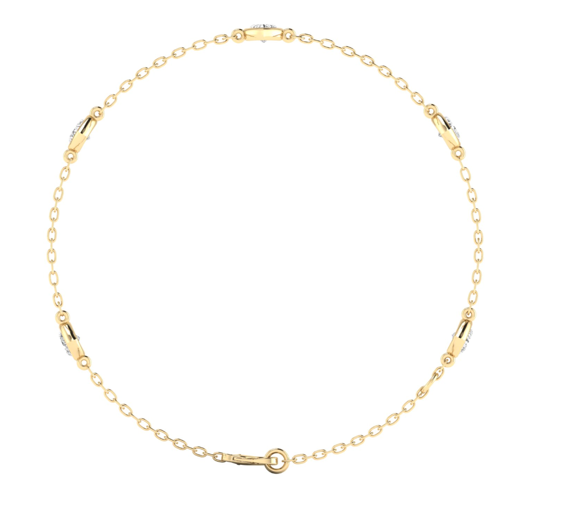 Bezel Heart Bracelet