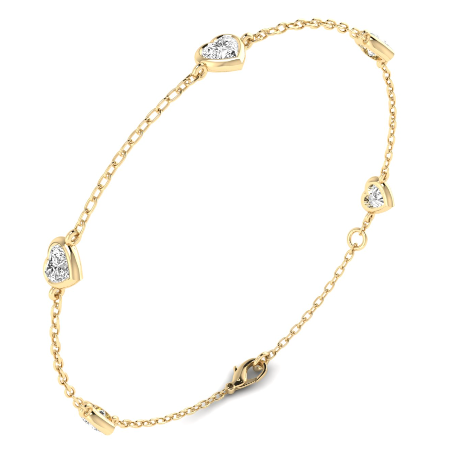 Bezel Heart Bracelet