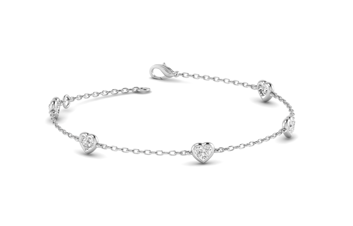Bezel Heart Bracelet