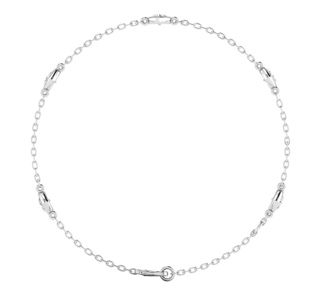 Bezel Heart Bracelet