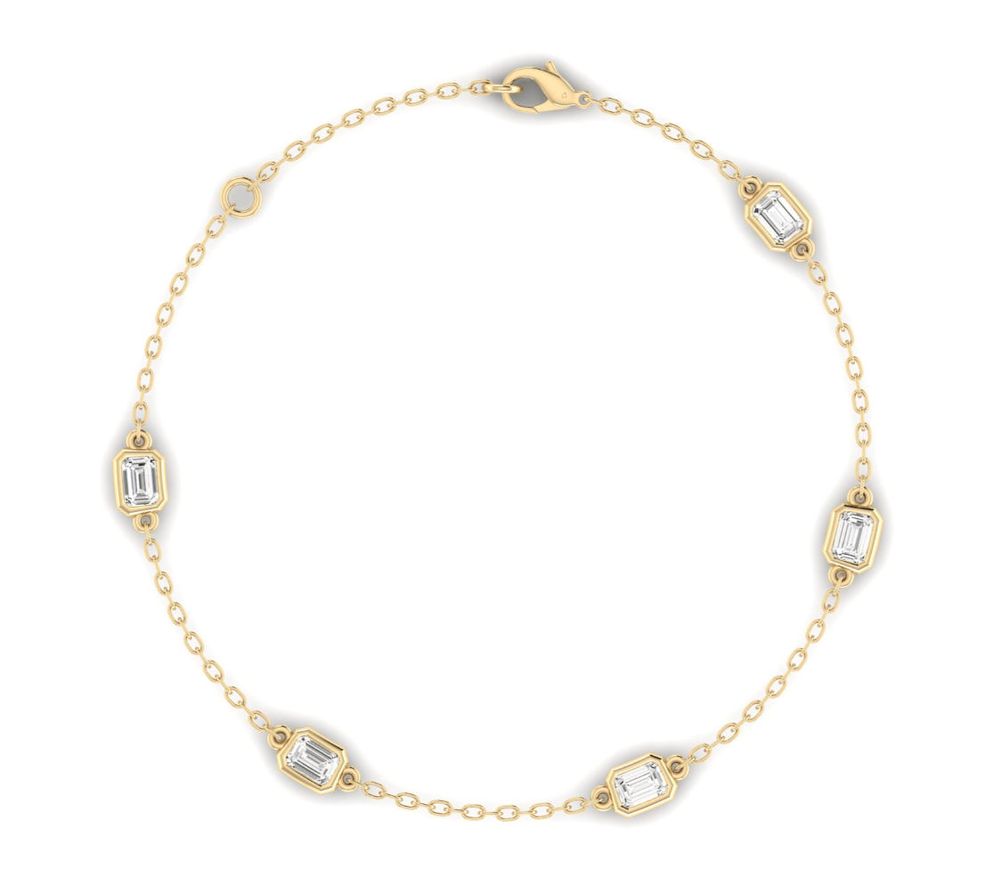 The Jane - Emerald Bezel Bracelet
