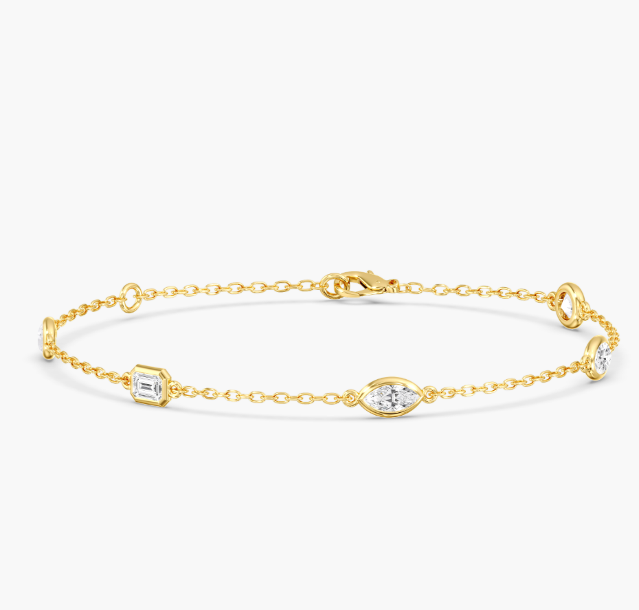 The Ellie - Mix Cut Bezel Bracelet