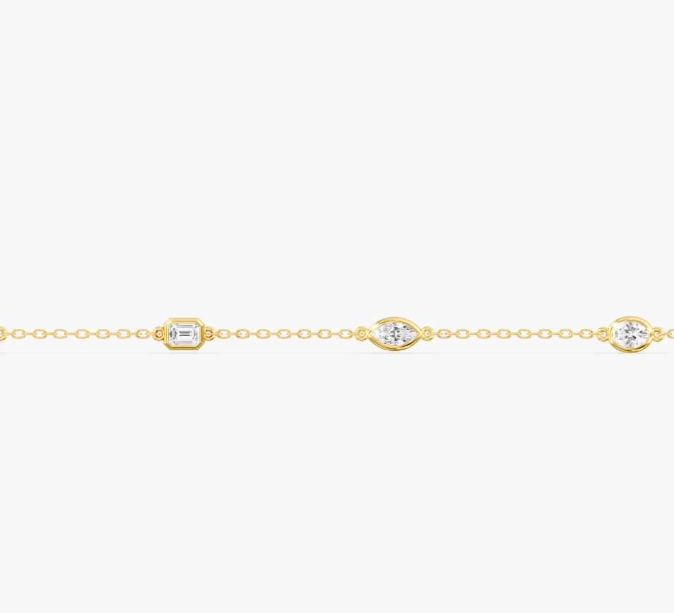 The Ellie - Mix Cut Bezel Bracelet