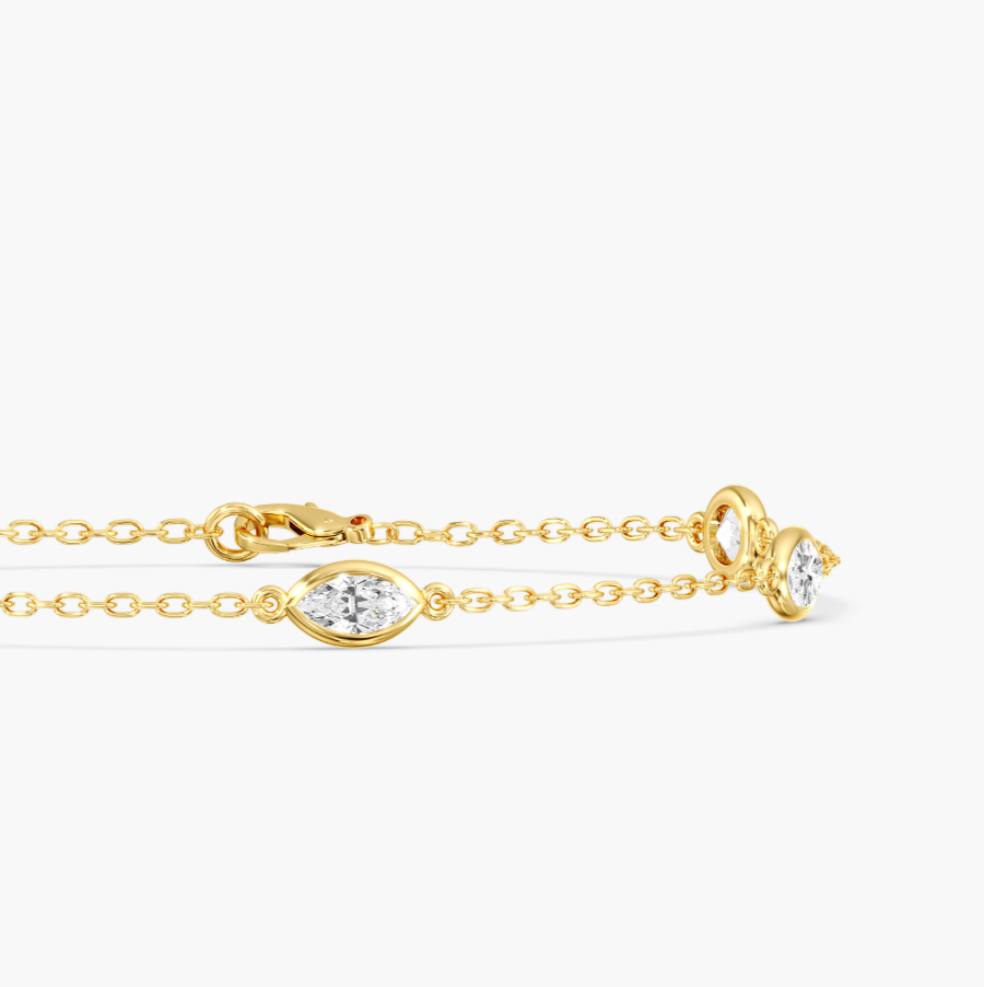 The Ellie - Mix Cut Bezel Bracelet