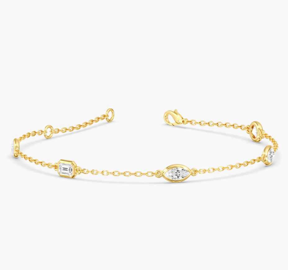 The Ellie - Mix Cut Bezel Bracelet
