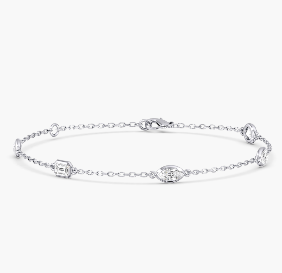 The Ellie - Mix Cut Bezel Bracelet