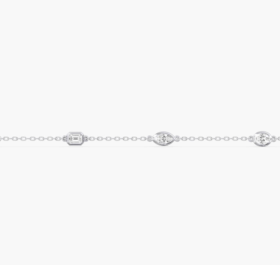 The Ellie - Mix Cut Bezel Bracelet