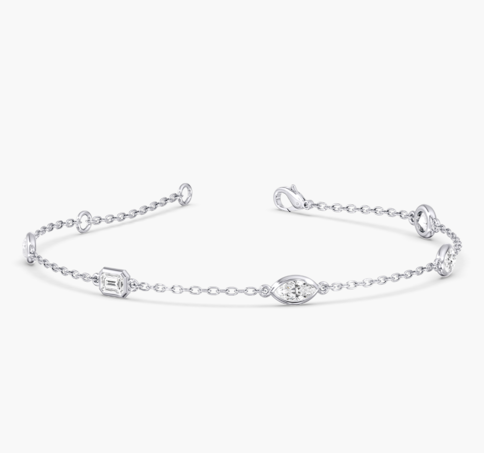 The Ellie - Mix Cut Bezel Bracelet
