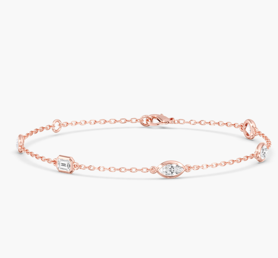 The Ellie - Mix Cut Bezel Bracelet