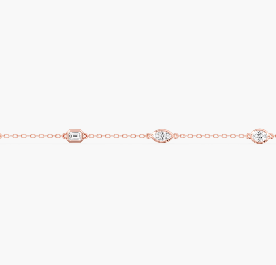 The Ellie - Mix Cut Bezel Bracelet