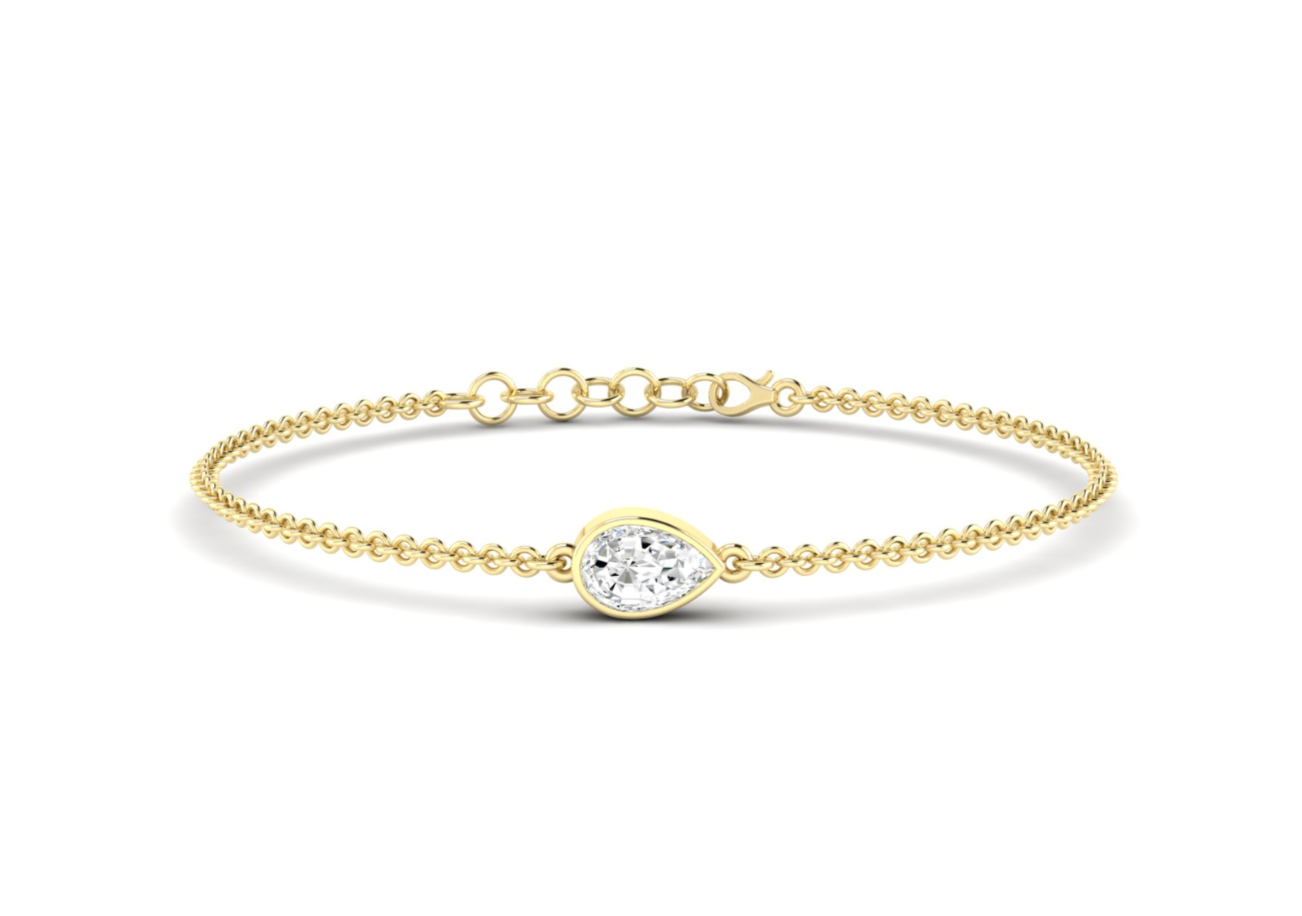 Bezel Pear Bracelet