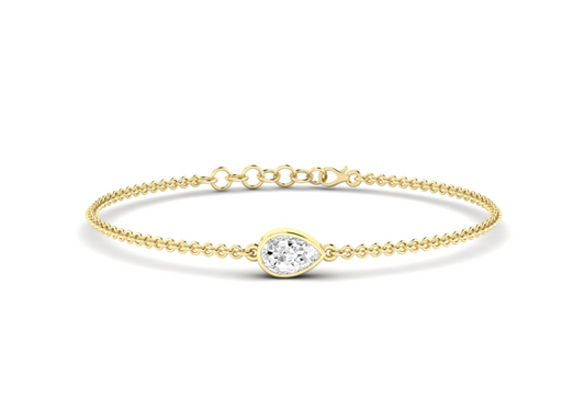 Bezel Pear Bracelet