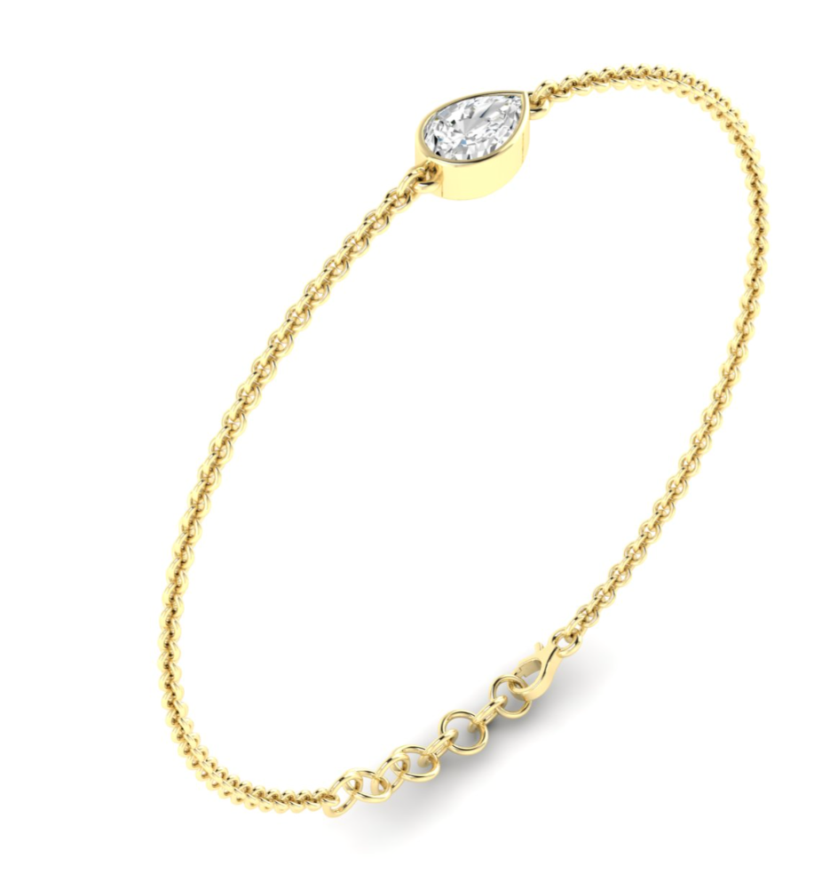 Bezel Pear Bracelet