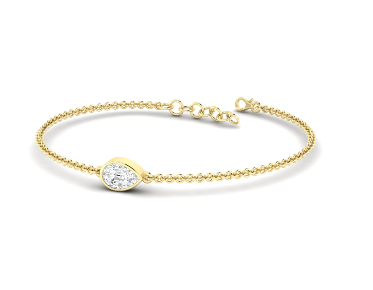 Bezel Pear Bracelet