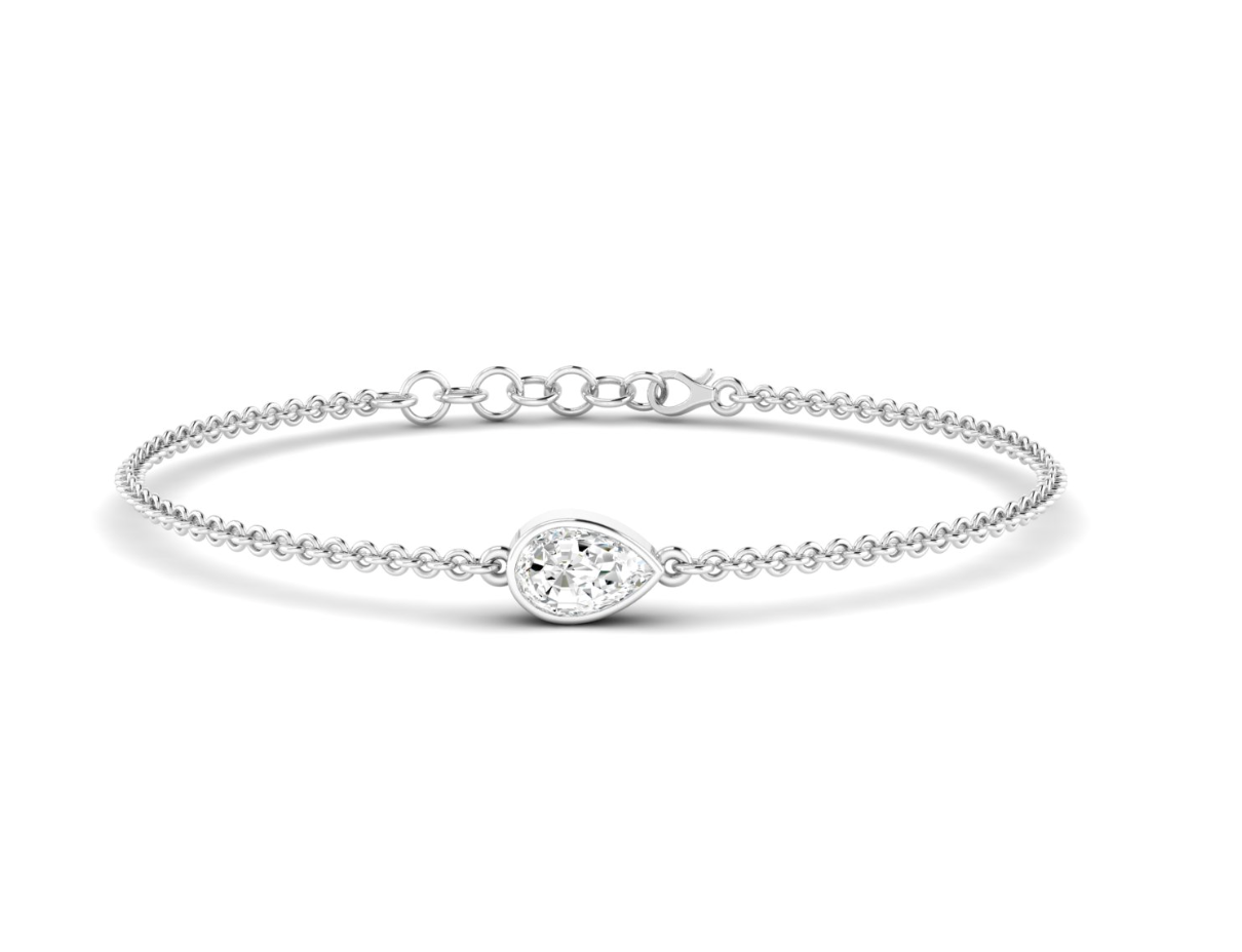 Bezel Pear Bracelet