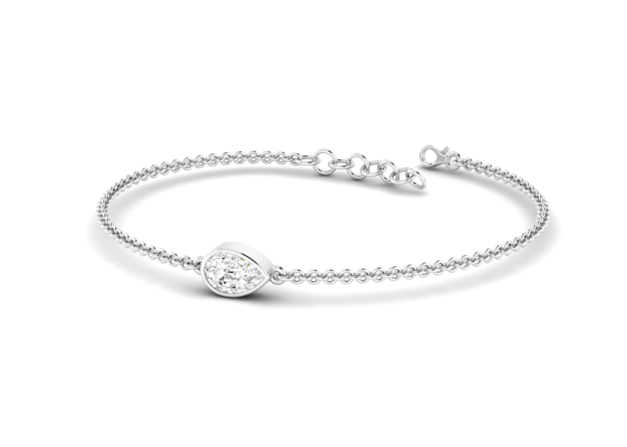 Bezel Pear Bracelet