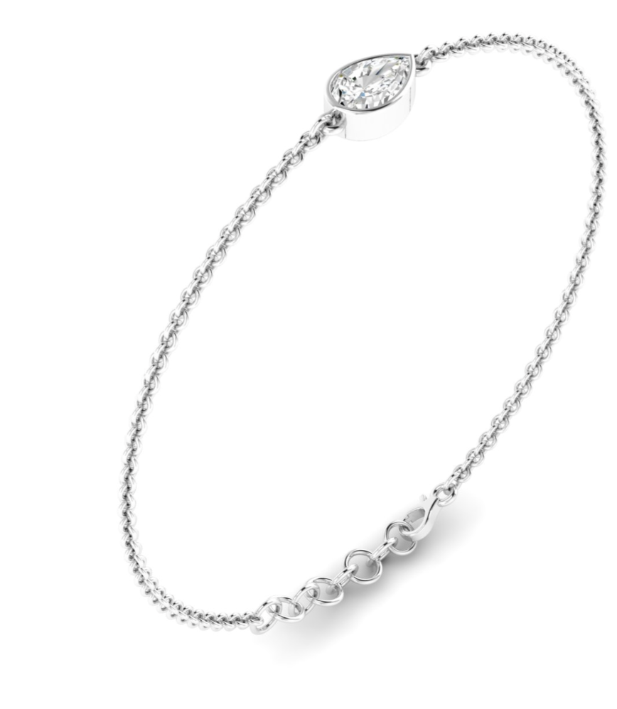 Bezel Pear Bracelet