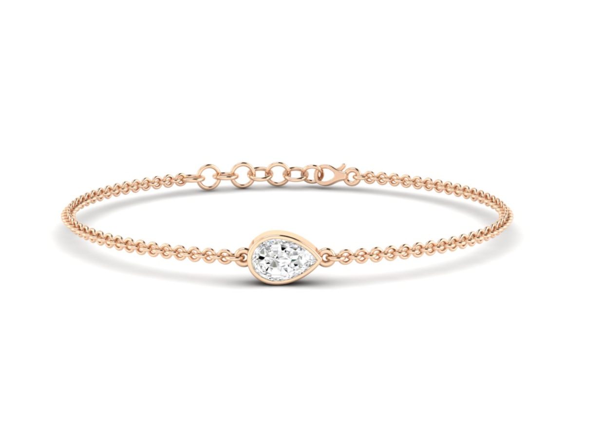 Bezel Pear Bracelet