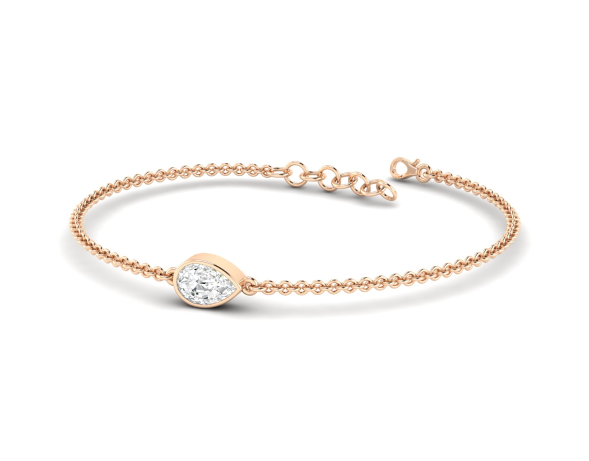 Bezel Pear Bracelet